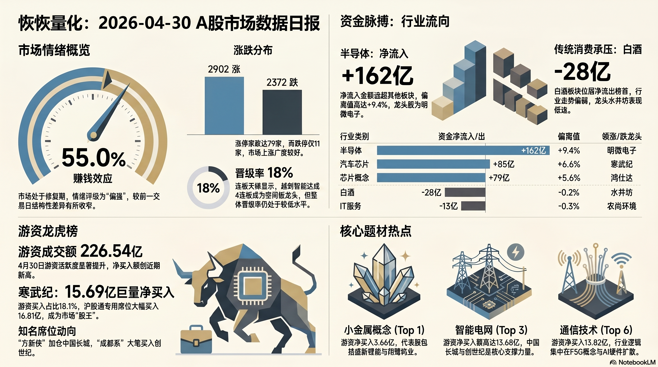 芯片资金独宠，题材广度难补 4 板独苗 封面图